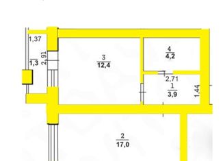 Продается 1-комнатная квартира, 38 м2, Оренбург, улица Озеленителей, 20