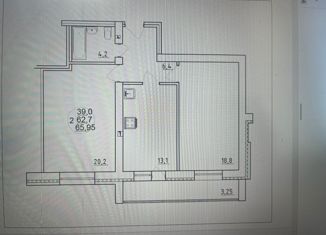 Двухкомнатная квартира на продажу, 65.9 м2, Янаул