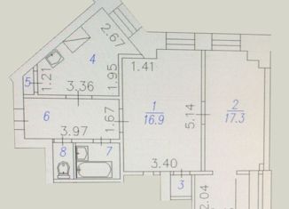 Продается двухкомнатная квартира, 56.7 м2, Новокузнецк, проспект Металлургов, 39