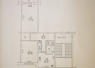 Продается 2-ком. квартира, 53.1 м2, посёлок городского типа имени Морозова, улица Хесина, 7