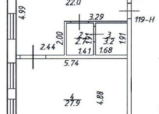 Продается 1-комнатная квартира, 55.8 м2, Санкт-Петербург, Галерная улица, 40, Галерная улица