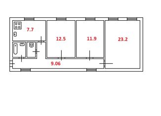 Продается трехкомнатная квартира, 73 м2, Санкт-Петербург, улица Тюшина, 4, улица Тюшина