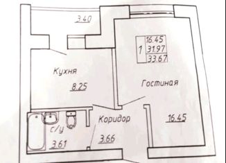 Продам однокомнатную квартиру, 34 м2, Бузулук, Николаевская улица, 3