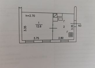 Продажа 1-ком. квартиры, 21.3 м2, Вязники, улица Горького, 84