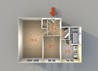 2-ком. квартира на продажу, 43.5 м2, Екатеринбург, Таганская улица, 52к1, Таганская улица