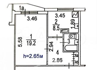 1-комнатная квартира на продажу, 35 м2, Москва, улица Борисовские Пруды, 12к1, метро Борисово