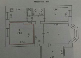 Продаю 4-ком. квартиру, 97.1 м2, Глазов, улица Ленина, 4