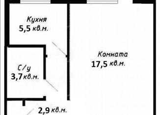 Продам 1-ком. квартиру, 30.3 м2, Пермский край, улица Матросова, 69