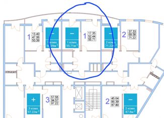 1-ком. квартира на продажу, 59 м2, Краснодар, улица Вишняковой, 1/23к2, ЖК Радонеж