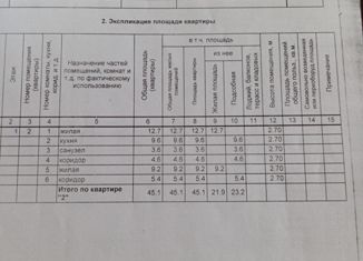 2-комнатная квартира на продажу, 45.1 м2, село Мишкино, Тополиная улица, 5