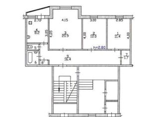 Продажа трехкомнатной квартиры, 76 м2, Тюменская область, Молодёжная улица, 7Д