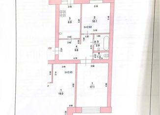 Продажа двухкомнатной квартиры, 53.1 м2, Козьмодемьянск, 3-й микрорайон, 14