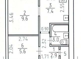 2-ком. квартира на продажу, 29.5 м2, Удмуртия, Фруктовая улица, 31