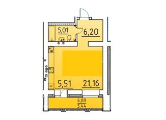 Продам 1-комнатную квартиру, 41.32 м2, деревня Кисловка, улица Марины Цветаевой, 36кА