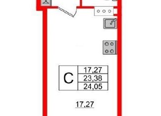 Квартира на продажу студия, 24.05 м2, Санкт-Петербург, Планерная улица, 87к1, ЖК Форест Аквилон