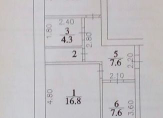 2-ком. квартира на продажу, 50 м2, Кемерово, Ударная улица, 6, жилой район Кедровка