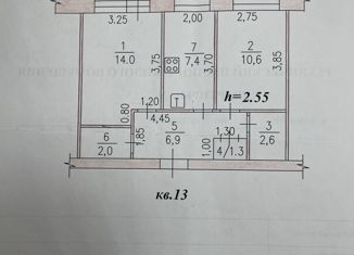 Продается 2-комнатная квартира, 47.4 м2, село Троицкое, улица Максима Пассара, 53