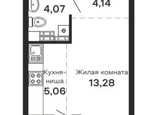 Продаю квартиру студию, 28.4 м2, Екатеринбург, Академический район, улица Рябинина