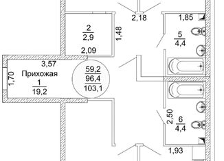 Продам трехкомнатную квартиру, 103 м2, Краснодар, Черниговская улица, 1, ЖК Версаль