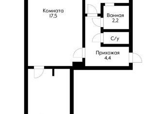 Продажа двухкомнатной квартиры, 45.8 м2, Краснодар, улица Герцена, 186, улица Герцена