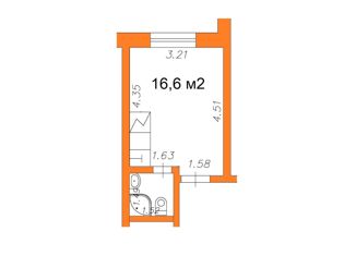 Квартира на продажу студия, 17 м2, Москва, Рябиновая улица, 45к2, район Очаково-Матвеевское