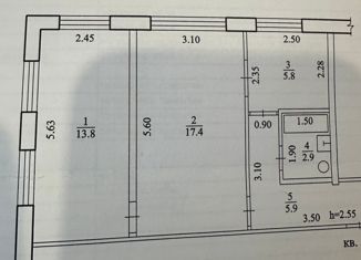 Продаю 2-комнатную квартиру, 45.8 м2, Благовещенск, улица Чехова, 11/1