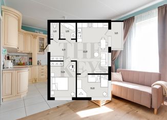 Продажа двухкомнатной квартиры, 60.3 м2, деревня Узигонты, Константиновская улица, 2к2