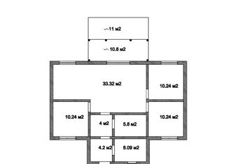 Продаю дом, 105.7 м2, деревня Тихвинка, Солнечная улица, 2
