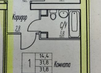 Продам 1-ком. квартиру, 31.8 м2, поселок городского типа Стройкерамика, улица Академика Дмитрия Козлова, 14, ЖК Детский Мир