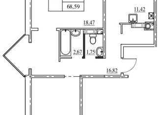 Двухкомнатная квартира на продажу, 68.4 м2, Ярославль, Большая Донская улица, 15к2, Красноперекопский район