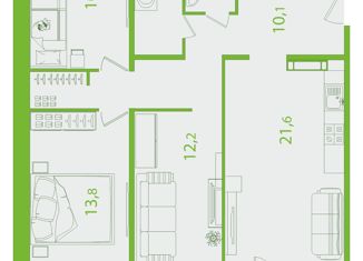 Продается четырехкомнатная квартира, 83.4 м2, Томск, улица Пришвина, 52, Октябрьский район