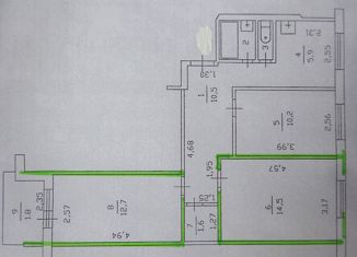 Продажа комнаты, 58.5 м2, Татарстан, Автозаводский проспект, 19