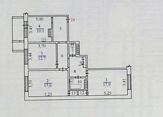 Продаю трехкомнатную квартиру, 83.2 м2, Саха (Якутия), улица Аммосова, 6