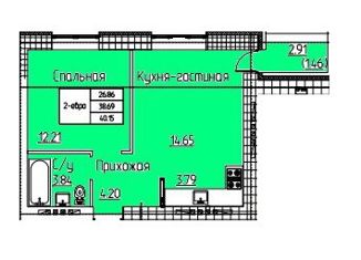 Продажа 2-комнатной квартиры, 40 м2, Оренбург, улица Поляничко, 4, Северо-Восточный жилой район