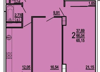 Продается 2-комнатная квартира, 65.15 м2, Краснодар, ЖК Грин Парк