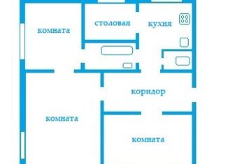 Продаю 3-ком. квартиру, 76.5 м2, Екатеринбург, улица Красных Партизан, 3, улица Красных Партизан