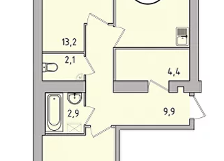 Продаю двухкомнатную квартиру, 65.7 м2, Вологда, Судоремонтная улица, 2Е, микрорайон Водники