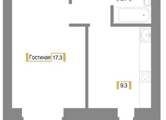 1-комнатная квартира в аренду, 34.7 м2, Псков, Инженерная улица, 114, ЖК Пятый Элемент