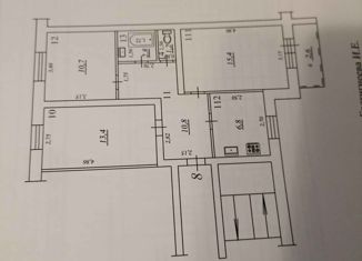 Трехкомнатная квартира на продажу, 61.5 м2, Самара, Балаковская улица, 18А, метро Спортивная