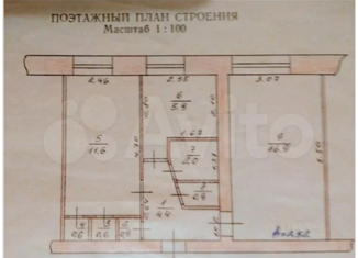 Продам 2-ком. квартиру, 43.4 м2, Анжеро-Судженск, улица имени 50-летия Октября, 15