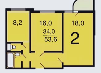 Продаю двухкомнатную квартиру, 53.6 м2, Москва, Братиславская улица, 31к2, метро Братиславская