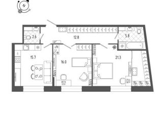 Продается 2-ком. квартира, 74.1 м2, Санкт-Петербург, проспект Обуховской Обороны, 70к4, ЖК Эталон на Неве