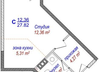 Продам квартиру студию, 27.82 м2, Сосновый Бор, Комсомольская улица