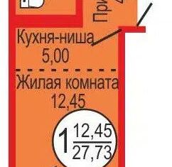 Продажа квартиры студии, 24 м2, Оренбург, ЖК Дубки, Уральская улица, 2/14