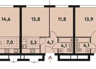 Продам однокомнатную квартиру, 39.7 м2, Москва, ЖК Фестиваль Парк 2