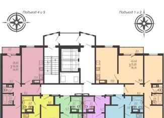 Продам 2-ком. квартиру, 60.1 м2, Челябинск, улица Университетская Набережная, 99, ЖК Спортивный