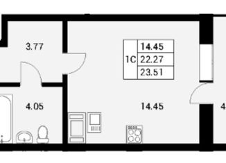 Продается квартира студия, 24 м2, поселок Бугры, Нижняя улица, 5к3, ЖК Ювента