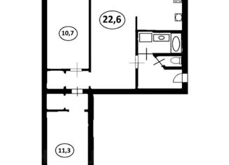 Продается 3-ком. квартира, 55 м2, Санкт-Петербург, Балтийская улица, 2/14, Балтийская улица