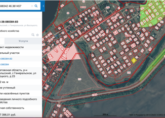 Земельный участок на продажу, 14 сот., село Генеральское, Центральный переулок