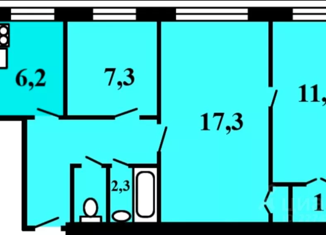 Продам трехкомнатную квартиру, 52.2 м2, Москва, Просторная улица, 15к2, Бульвар Рокоссовского